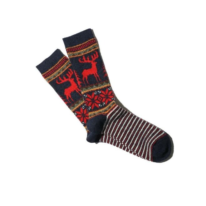 Wool Deer Snow JQ Crew in Navy