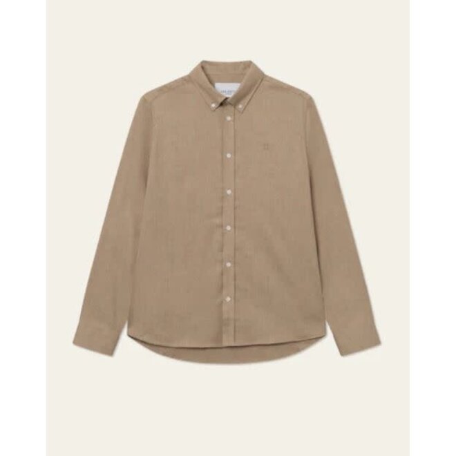 Desert Reg Shirt in Dark Sand Melange