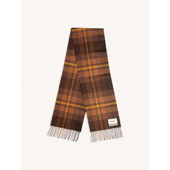 Dunbar Scarf in Peat / Rust Check