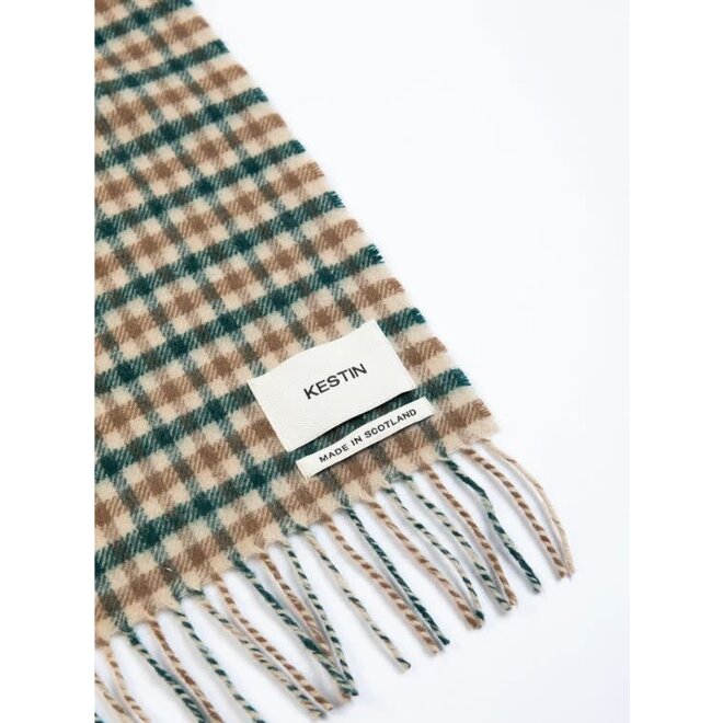 Selkirk Scarf in Pine / Tan Check