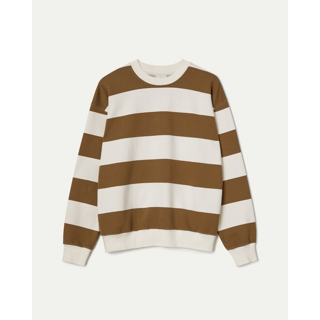 Pavia Sweatshirt in Camel Stripes
