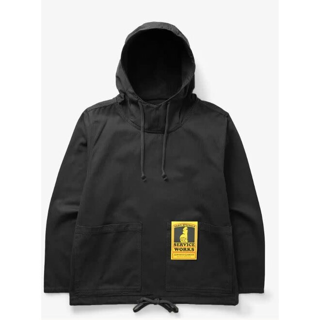 Herringbone Market Smock in Black