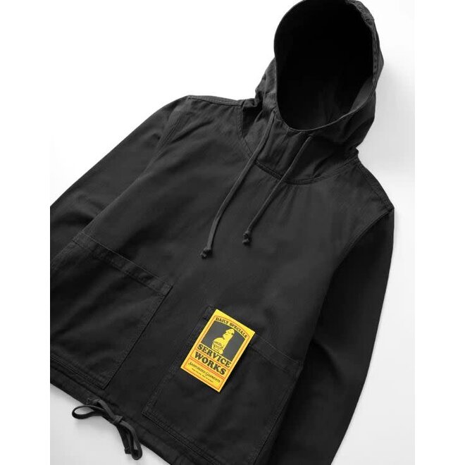 Herringbone Market Smock in Black