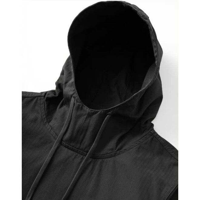 Herringbone Market Smock in Black