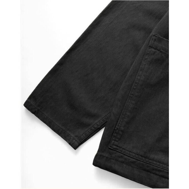 Herringbone Market Smock in Black