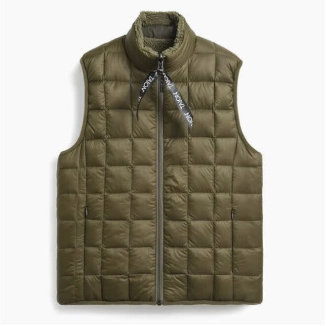 Down Mountain x Boa Hi-Neck Vest in Olive/Ivory