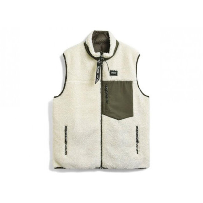 Down Mountain x Boa Hi-Neck Vest in Olive/Ivory