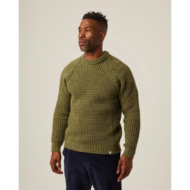 Waffle Crew Jumper in Apple Eastwood Ave. Menswear