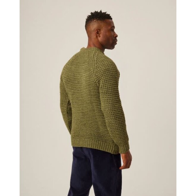 Waffle Crew Jumper in Apple