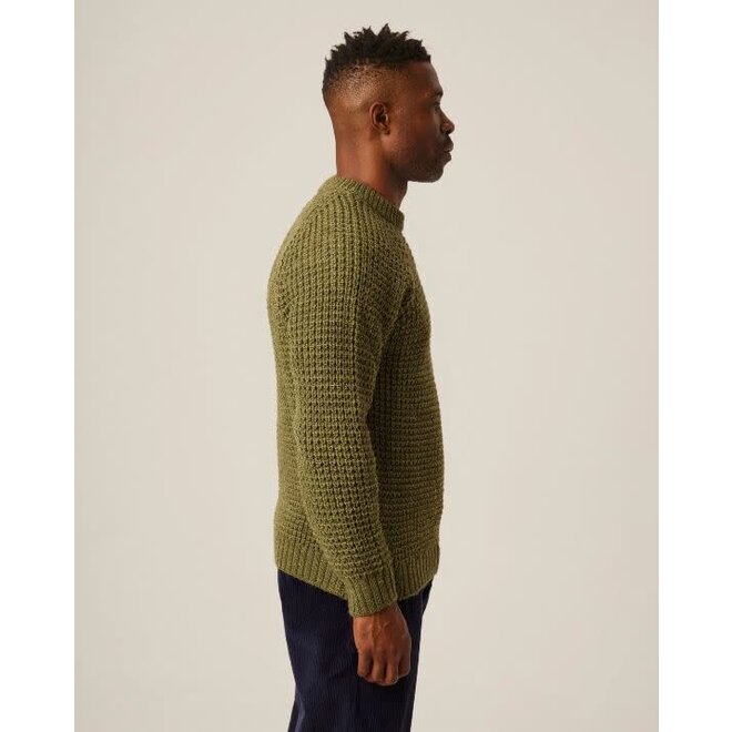 Waffle Crew Jumper in Apple