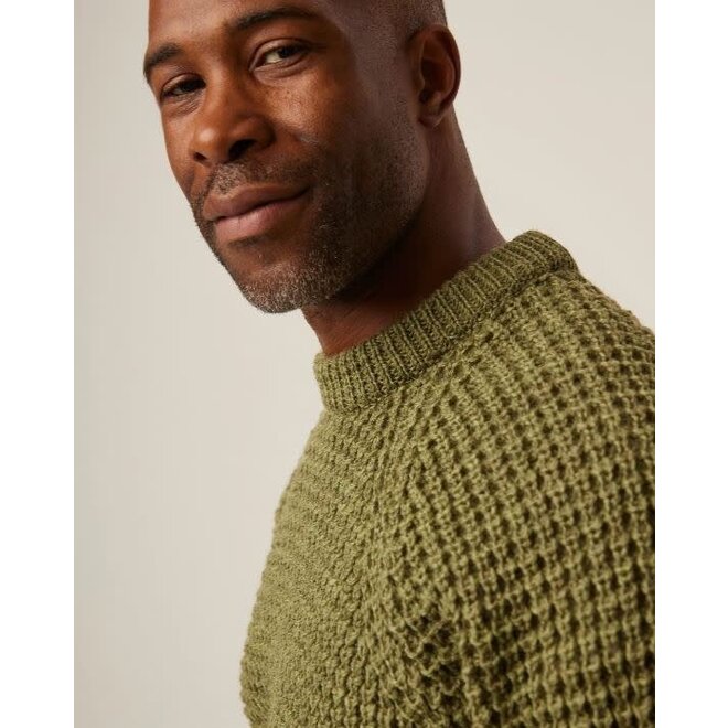 Waffle Crew Jumper in Apple
