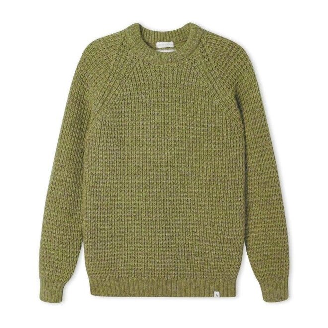 Waffle Crew Jumper in Apple