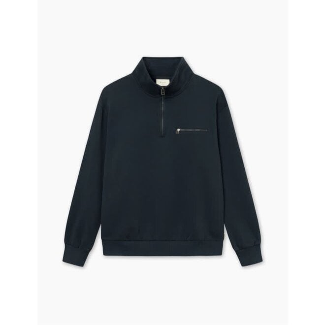 Log Half Zip Sweatshirt in Navy