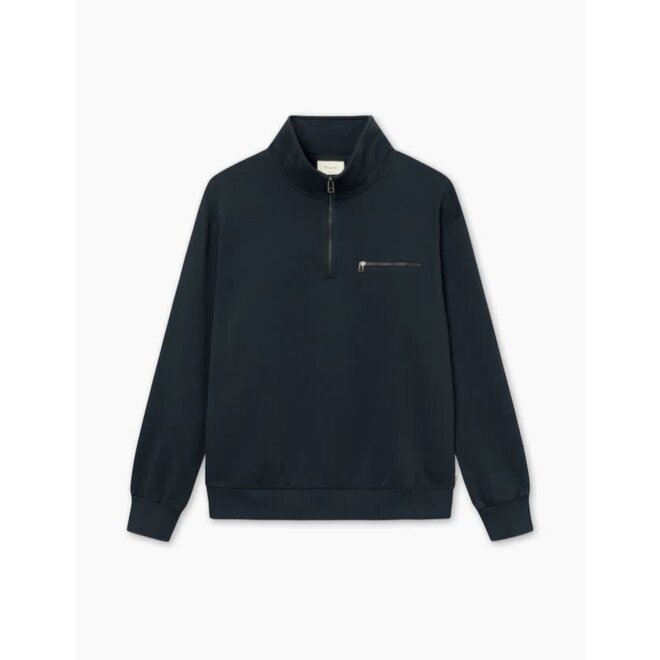 Log Half Zip Sweatshirt in Navy
