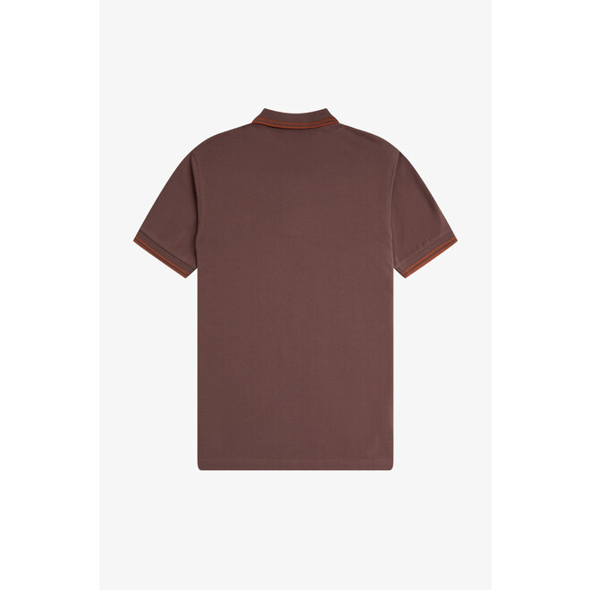 Twin Tipped Fred Perry Shirt in Carrington Brick/Nutflake