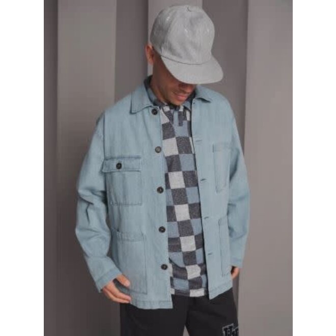 Dockside Jacket in Washed Indigo Denim