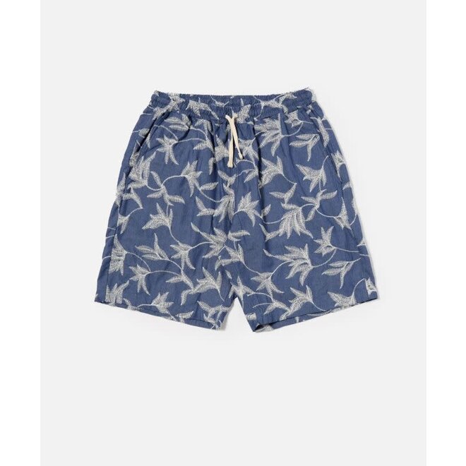 Simple Short in Summer Jungle Indigo