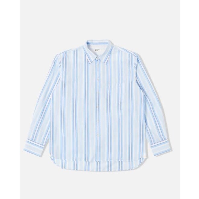 Lazy Day Shirt in White/Blue