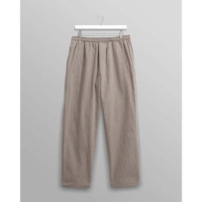 Tyne Trousers in Natural/Chalk Stripe