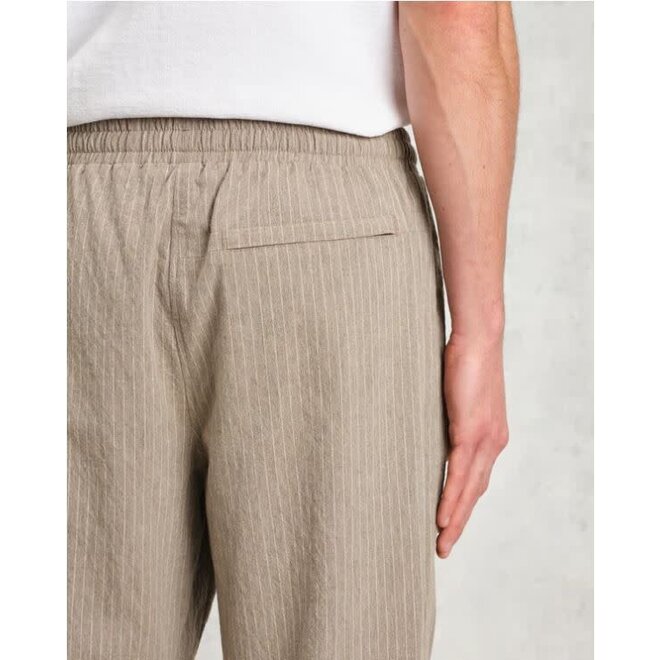 Tyne Trousers in Natural/Chalk Stripe