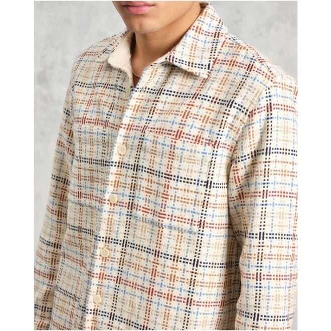 Whiting Overshirt in Ecru/Multi Yard Check