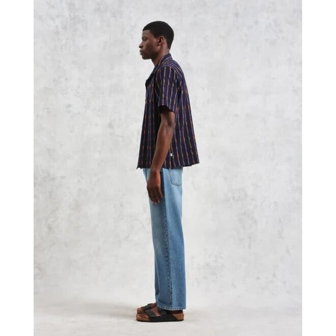 Didcot Shirt in Navy Stripes