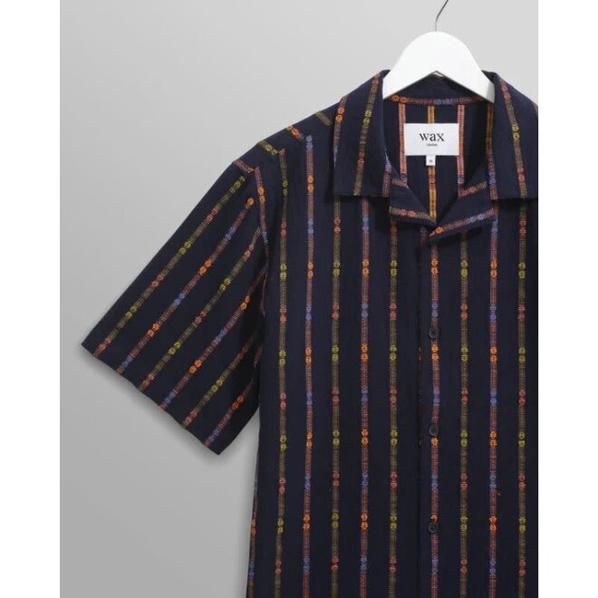Didcot Shirt in Navy Stripes