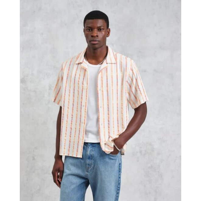 Didcot Shirt in Ecru Stripes