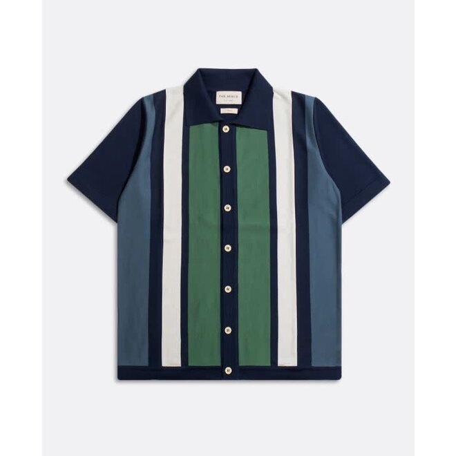 Velzy Cardigan in Navy/Iris Stripes