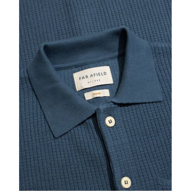 Heitor Knit Shirt in Aegean Blue