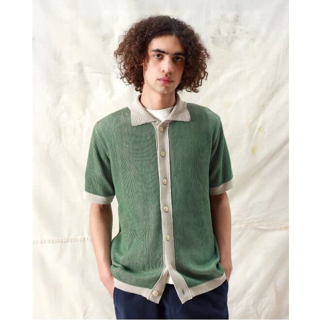 Velzy Cardigan in Peyote Sand/Helio Stripe
