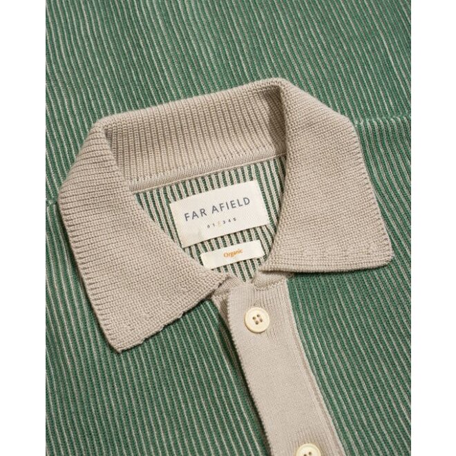 Velzy Cardigan in Peyote Sand/Helio Stripe