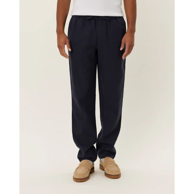 Patrick Linen Pants in Dark Navy