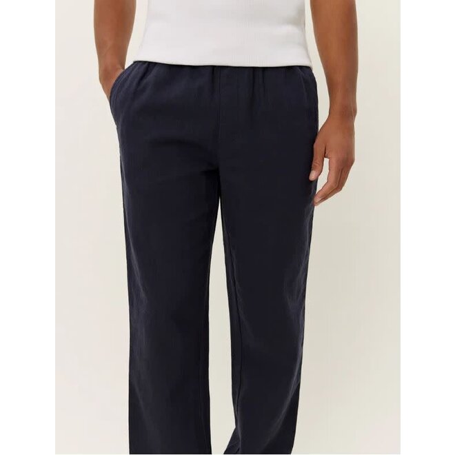Patrick Linen Pants in Dark Navy