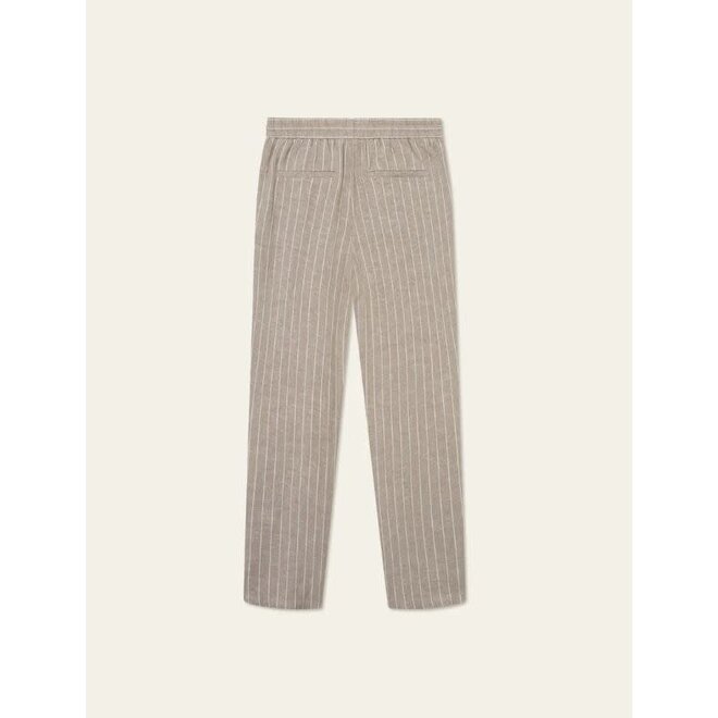 Patrick Linen Pants in Walnut/Light Ivory