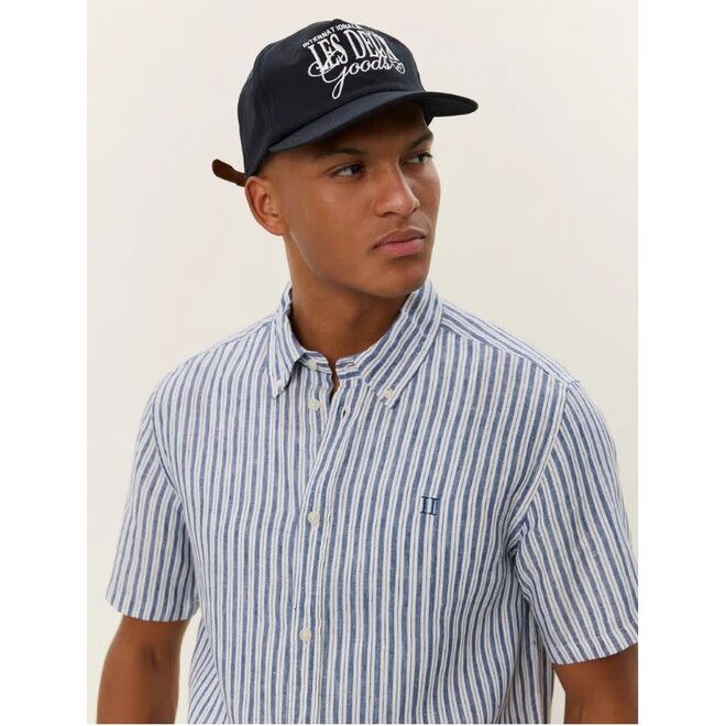 Kris Linen Shirt in Light Ivory/Blueprint