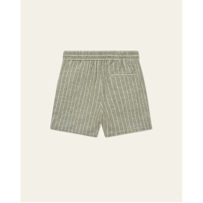 Otto Linen Shorts in Lichen Green/Light Ivory