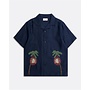 Veloso Embroidered Shirt in Navy