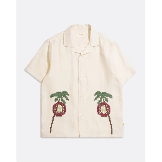Veloso Embroidered Shirt in White