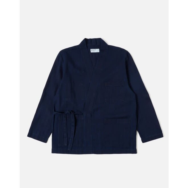 Kyoto Work Jacket in Indigo Herringbone
