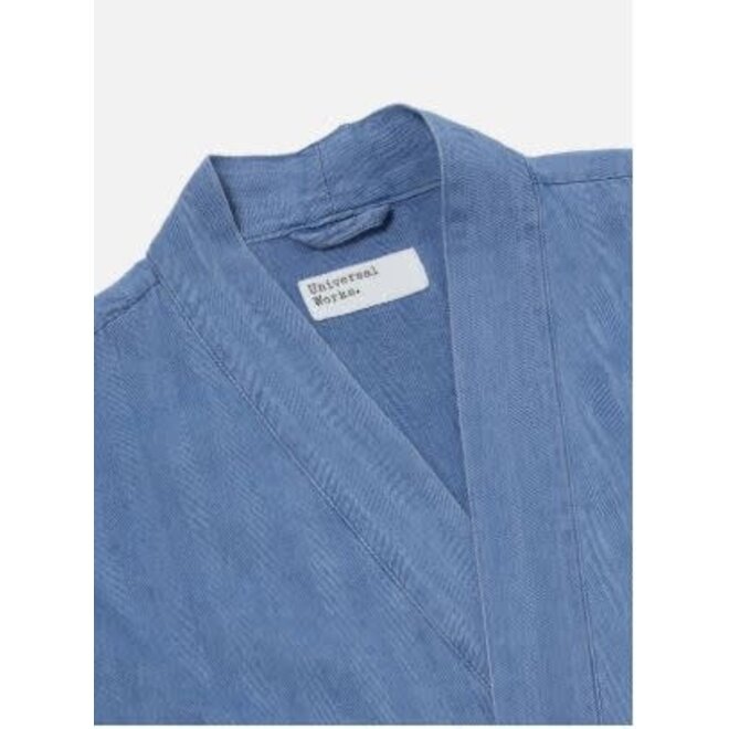 Kyoto Work Jacket in Washed Indigo Herringbone