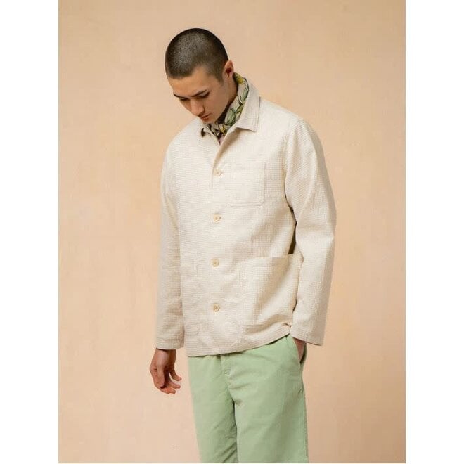 Ormiston Linen Waffle Jacket in Ecru
