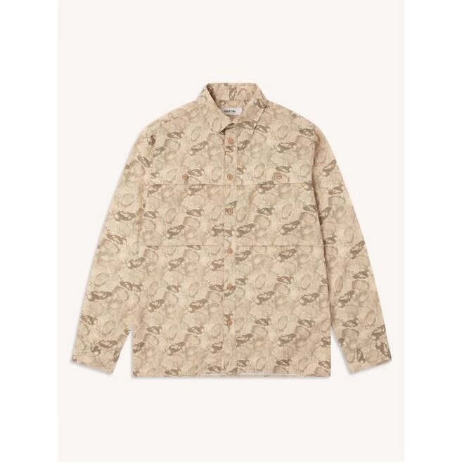 Taymount Overshirt in Ecru Marble