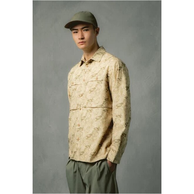 Taymount Overshirt in Ecru Marble