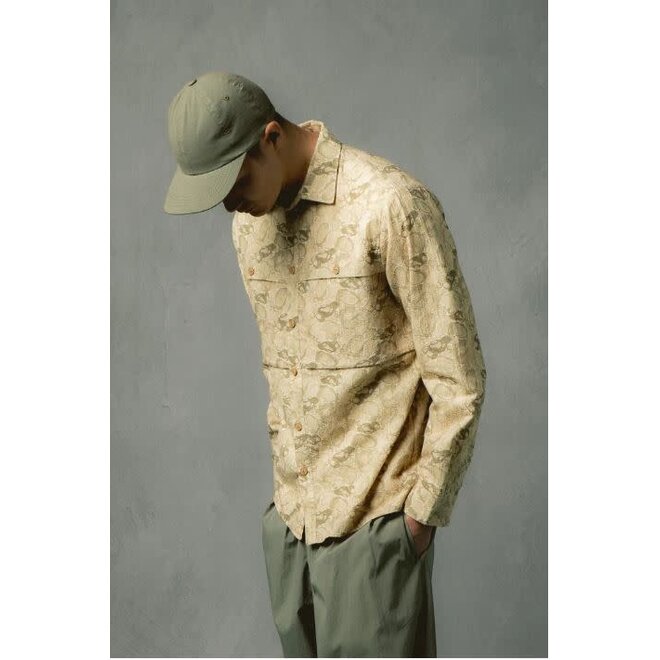 Taymount Overshirt in Ecru Marble