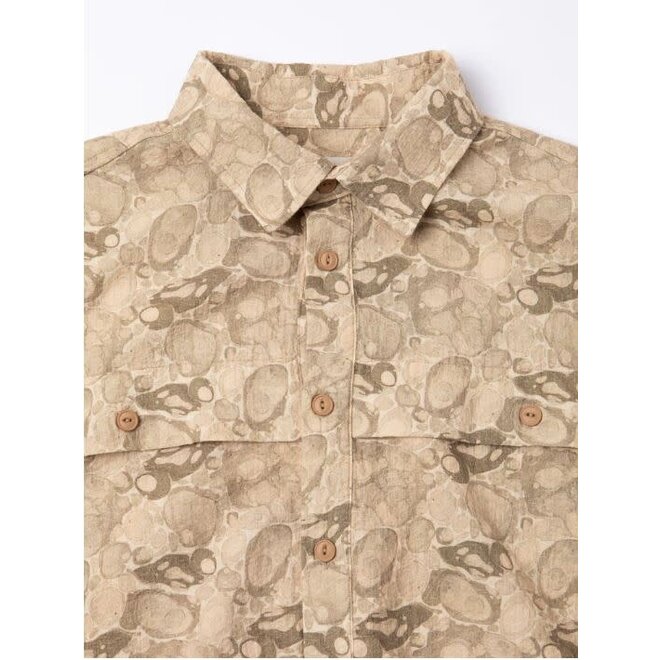 Taymount Overshirt in Ecru Marble