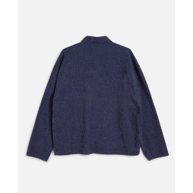 PJ Overshirt in Indigo Polka Dot