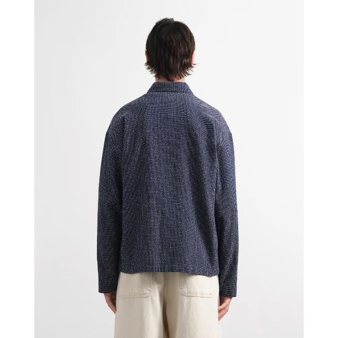 PJ Overshirt in Indigo Polka Dot
