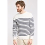 Groix Fisherman Jumper in Milk/Navy