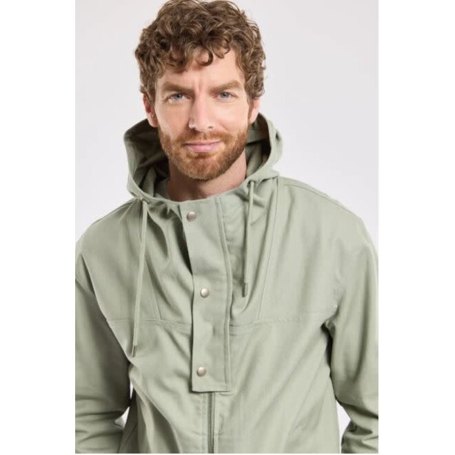 Fisherman Smock Jacket in Shadow Green